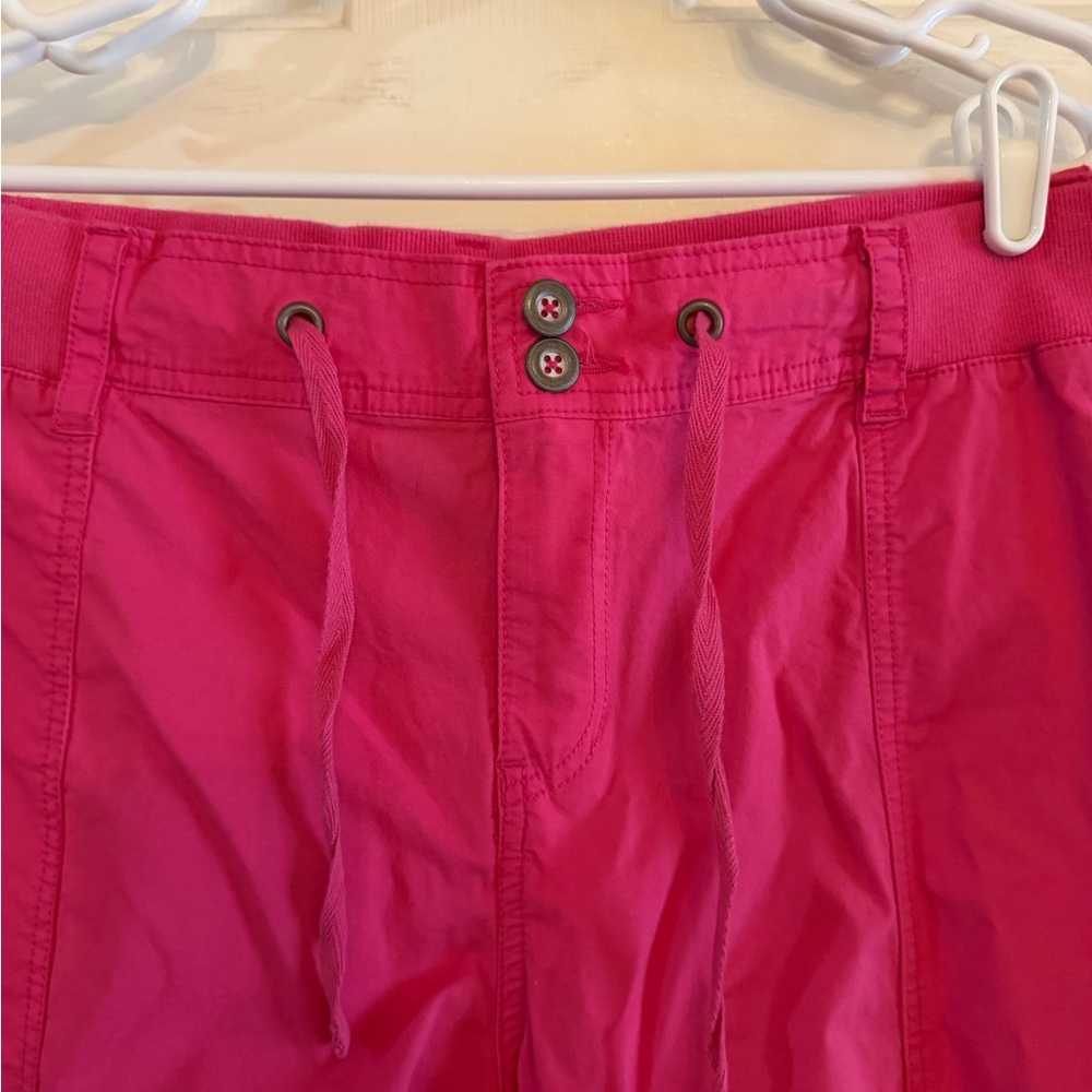 Lane Bryant Hot Pink Cargo Capri with Drawstring - Picture 2 of 9
